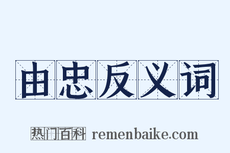 由忠反义词是什么意思的图片